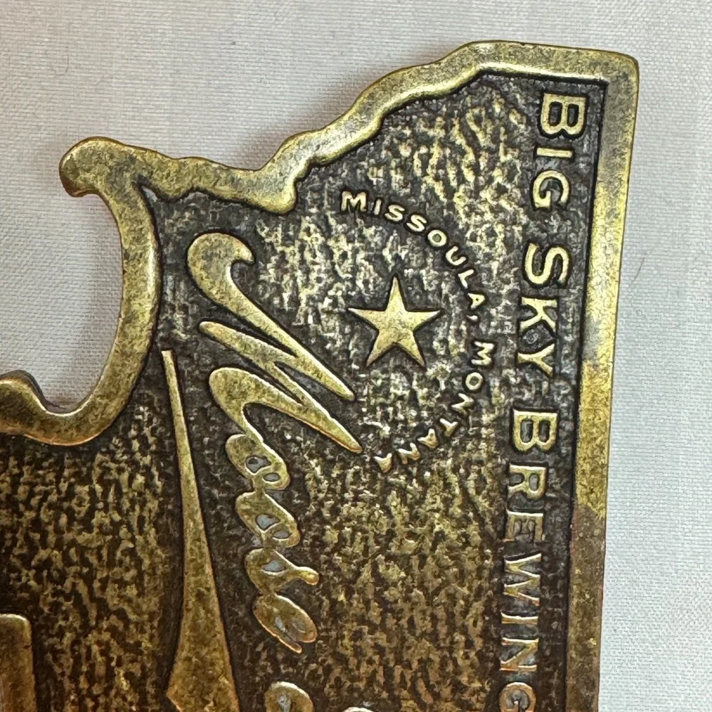 Moose‎ Drool Brown Ale Montana Big Sky Brewing Company Belt Buckle